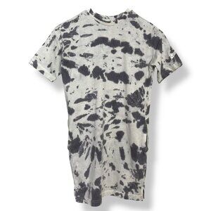 Nike Dress Tie-Dyed Mini Women Size Small Cotton Short Sleeve Sporty Crew Neck